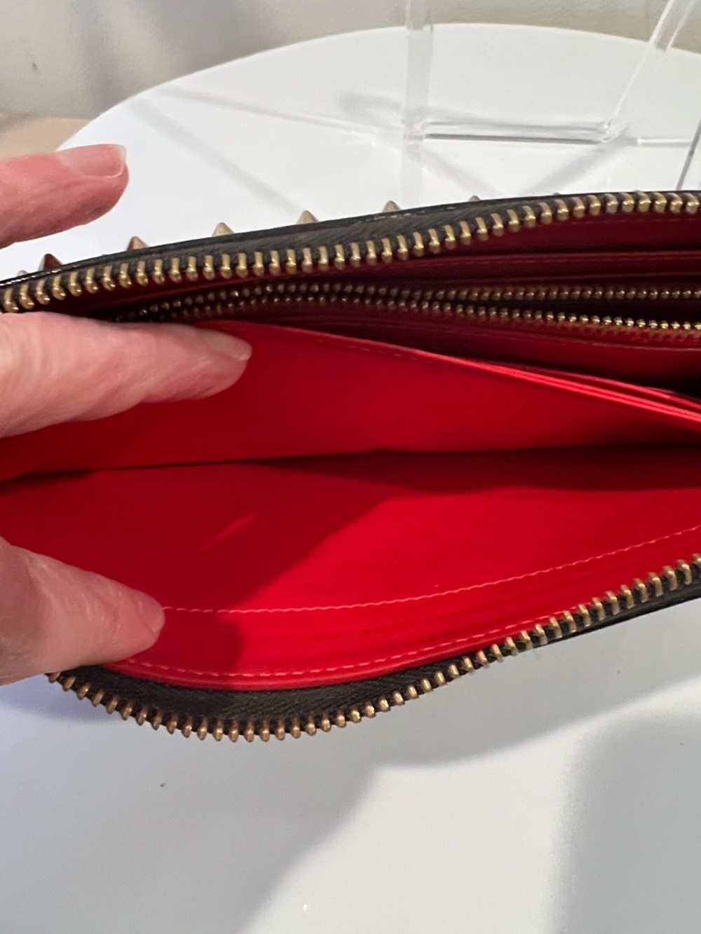 Christian Louboutin Pannetone Black Spiked Long Zippy Wallet - Picture 12 of 12